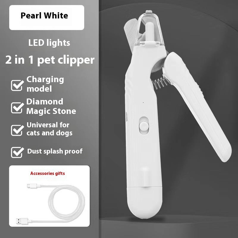 2-in-1 Dog & Cat Nail Clippers and Grinder with Light