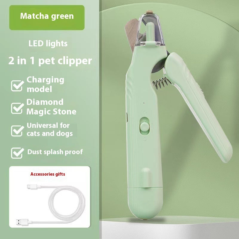 2-in-1 Dog & Cat Nail Clippers and Grinder with Light