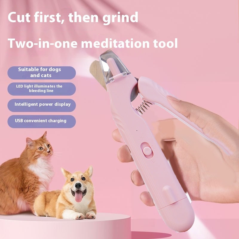 2-in-1 Dog & Cat Nail Clippers and Grinder with Light
